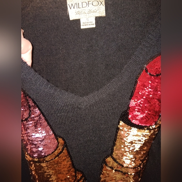 Wildfox White Label Sweater with Sequin Lipstick 💄.  Size S. - Picture 4 of 8